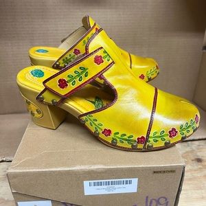 Fun yellow and red clogs in box size 40 EU/ 9 womens